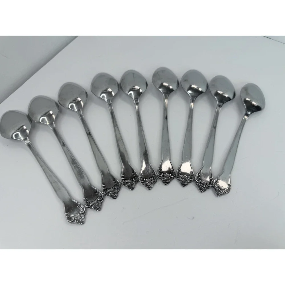 Versailles by MSI Japan Stainless Steel Set of 9 Oval Soup Spoons 7 3/8